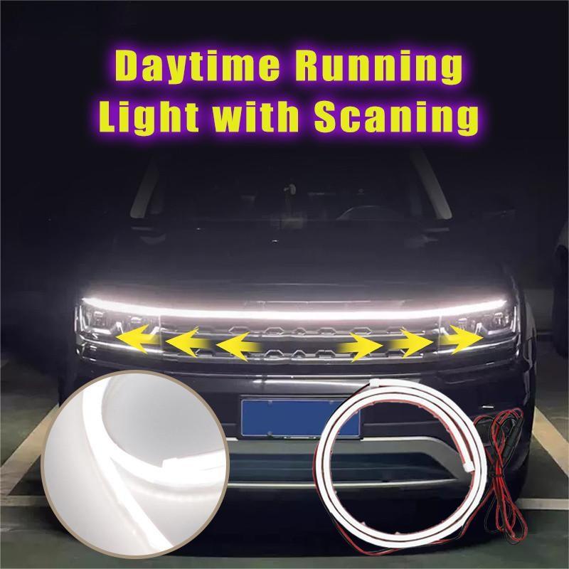 Car Hood Light Led Strip DRL 12V Running Light Dynamic Scan Auto