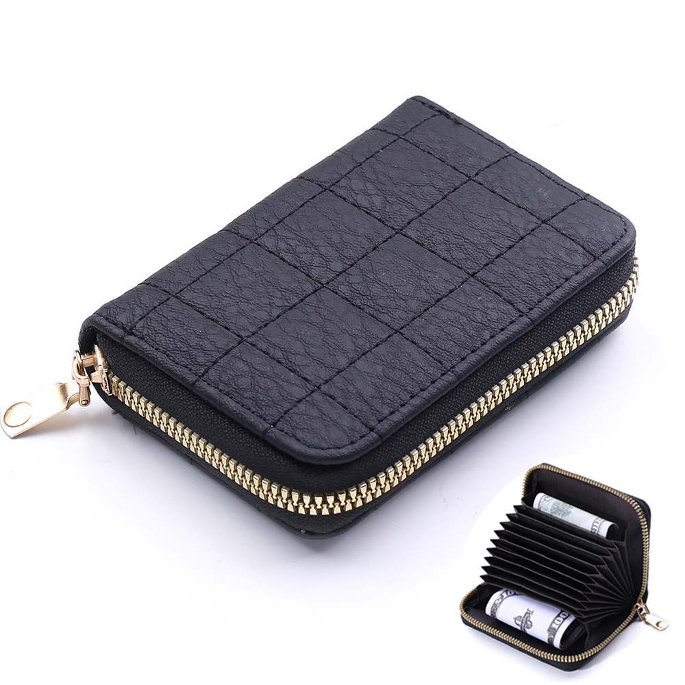 Mini Vintage Geometric Print Wallet, Zipper Around Credit Card Holder,  Retro Clutch Coin Purse & Phone Bag - Temu