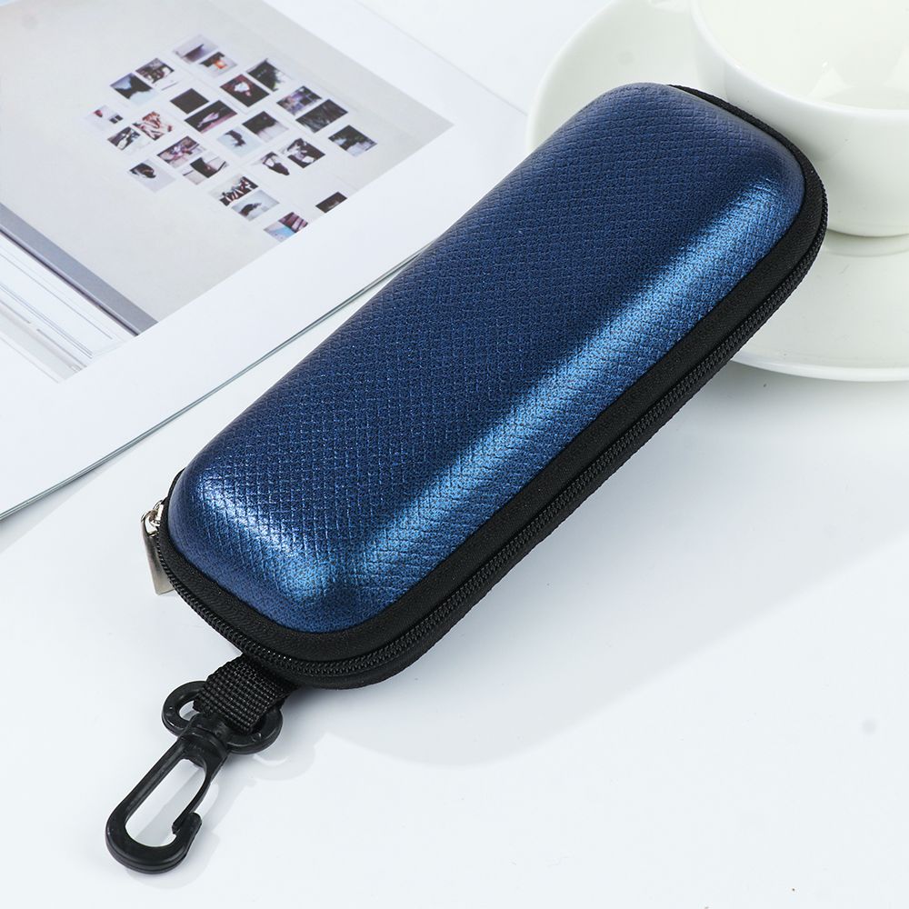 Zipper Decor Glasses Case Solid Eva Sunglasses Storage Box Temu