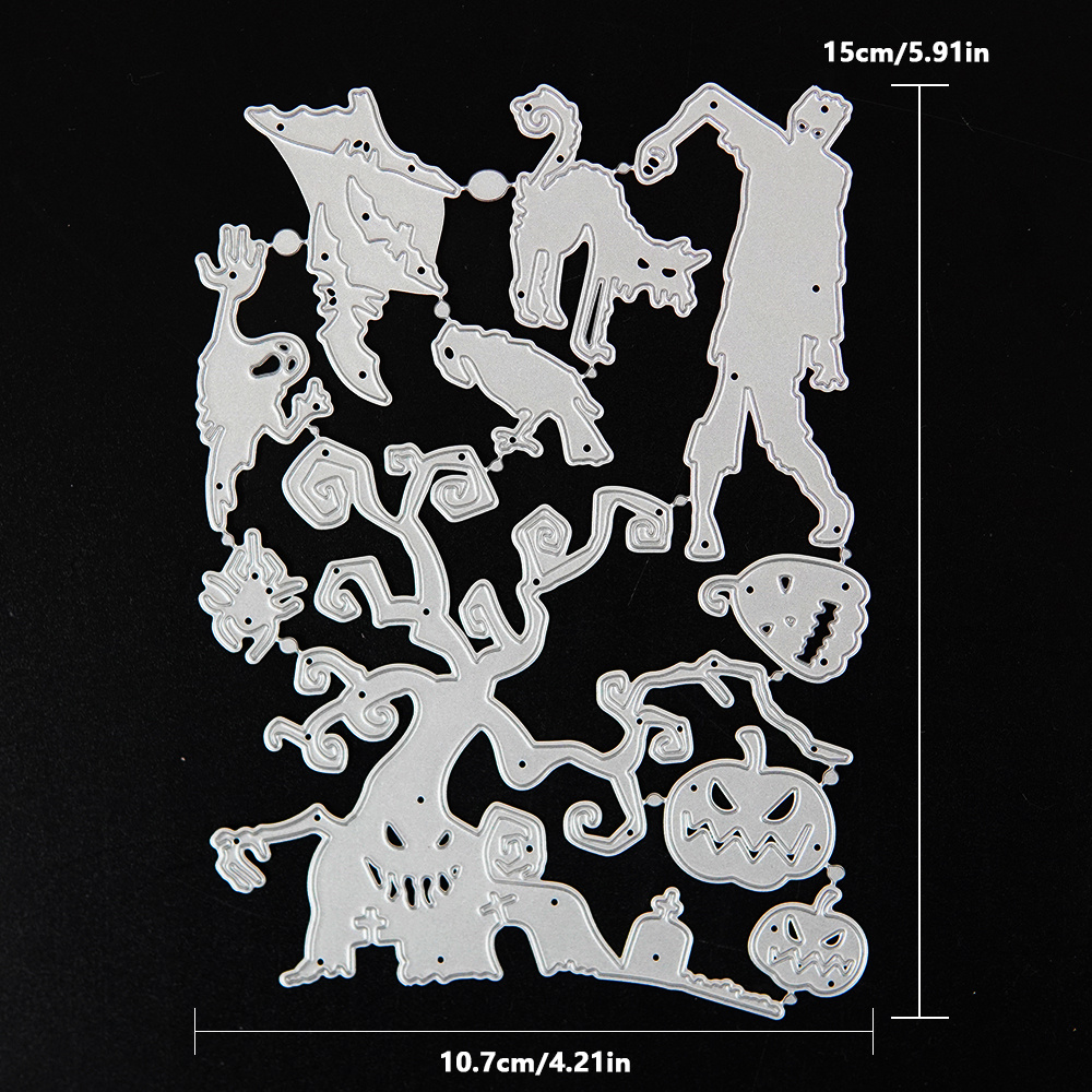 Make Unique Halloween Cards Diy Metal Cutting Die Template! Temu