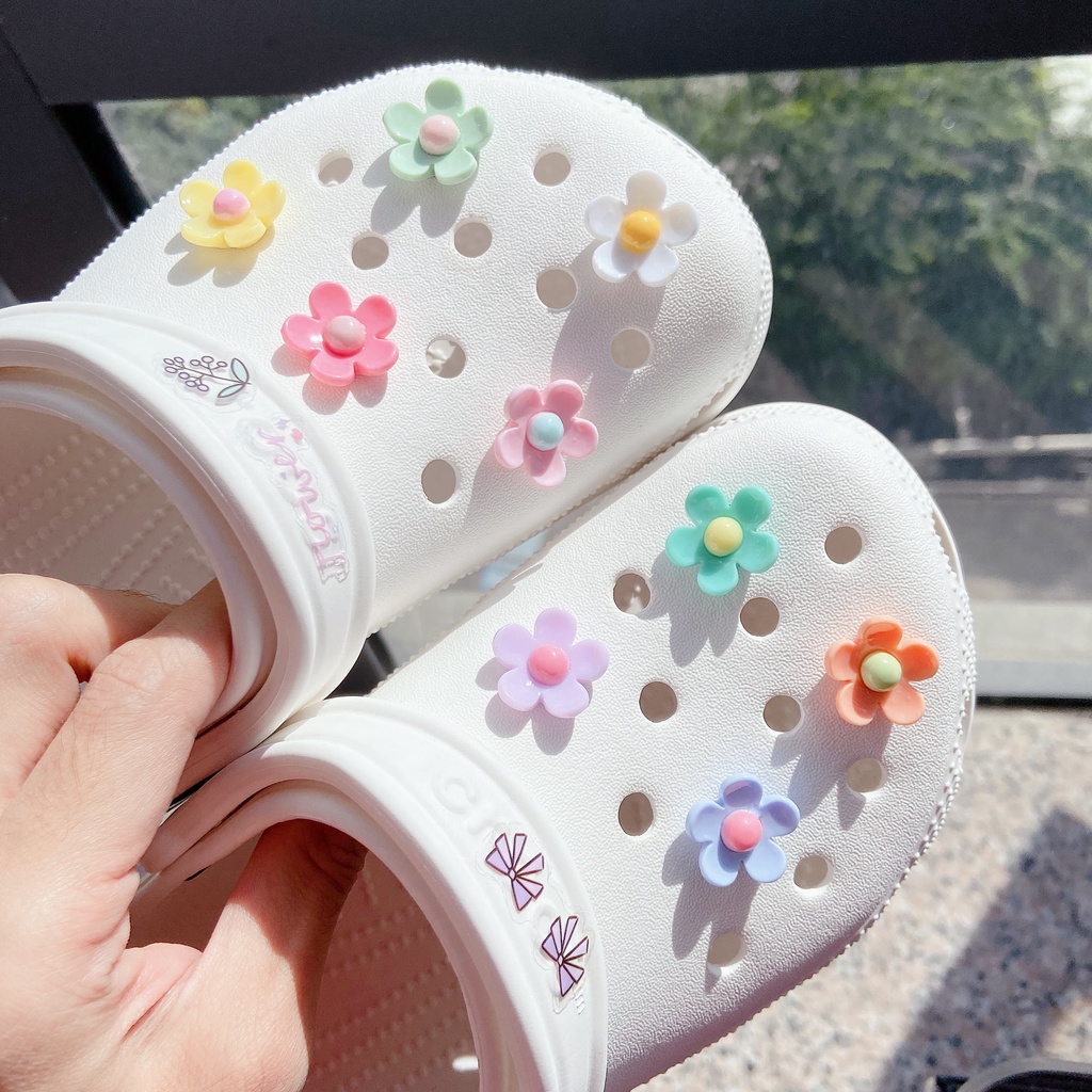 Cute Flower Shoe Charms For Girls Kawaii Croc Charms With - Temu