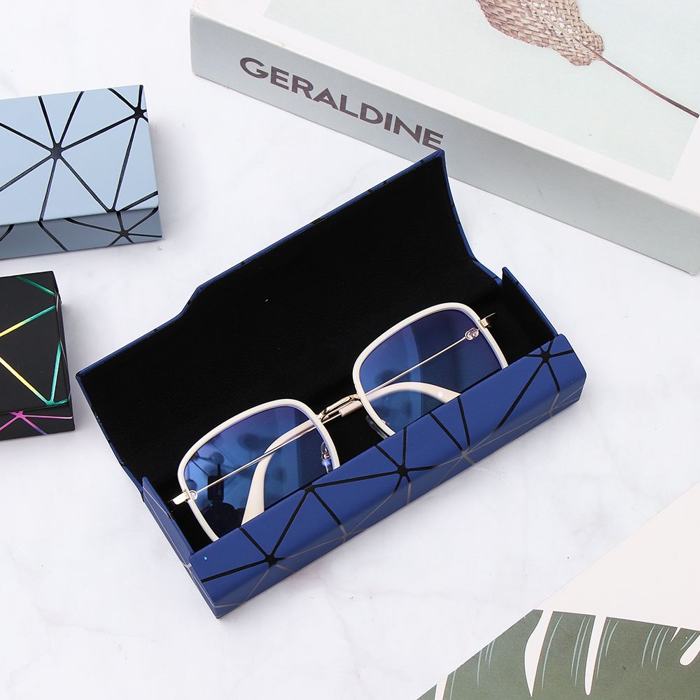 Geometric Glasses Case Sunglasses Reading Glasses Storage Box