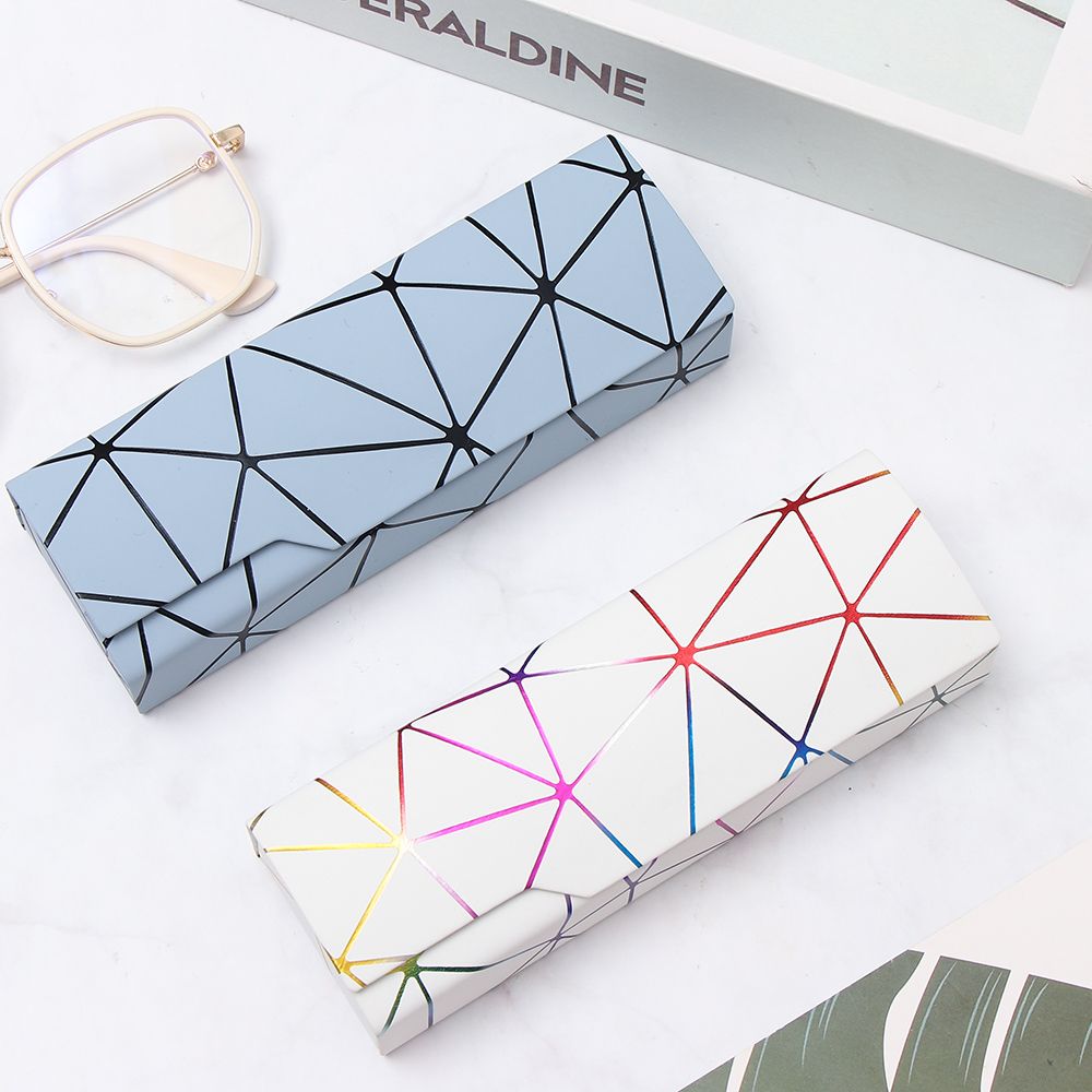 Geometric Glasses Case Sunglasses Reading Glasses Storage Box