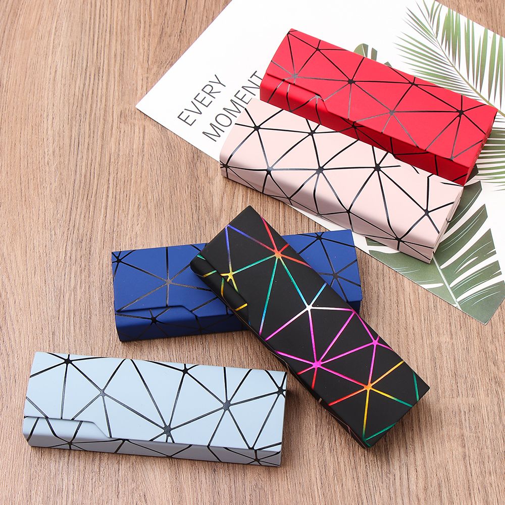 Geometric Glasses Case Sunglasses Reading Glasses Storage Box