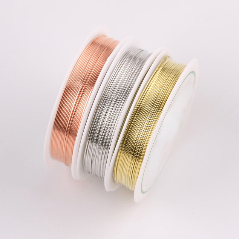 0.2/0.25/0.3/0.4/0.5/0.6/0.7/1mm Silver Color Colorfast Copper Wire  Bracelet Necklace Beading Wire For Jewelry Making Findings