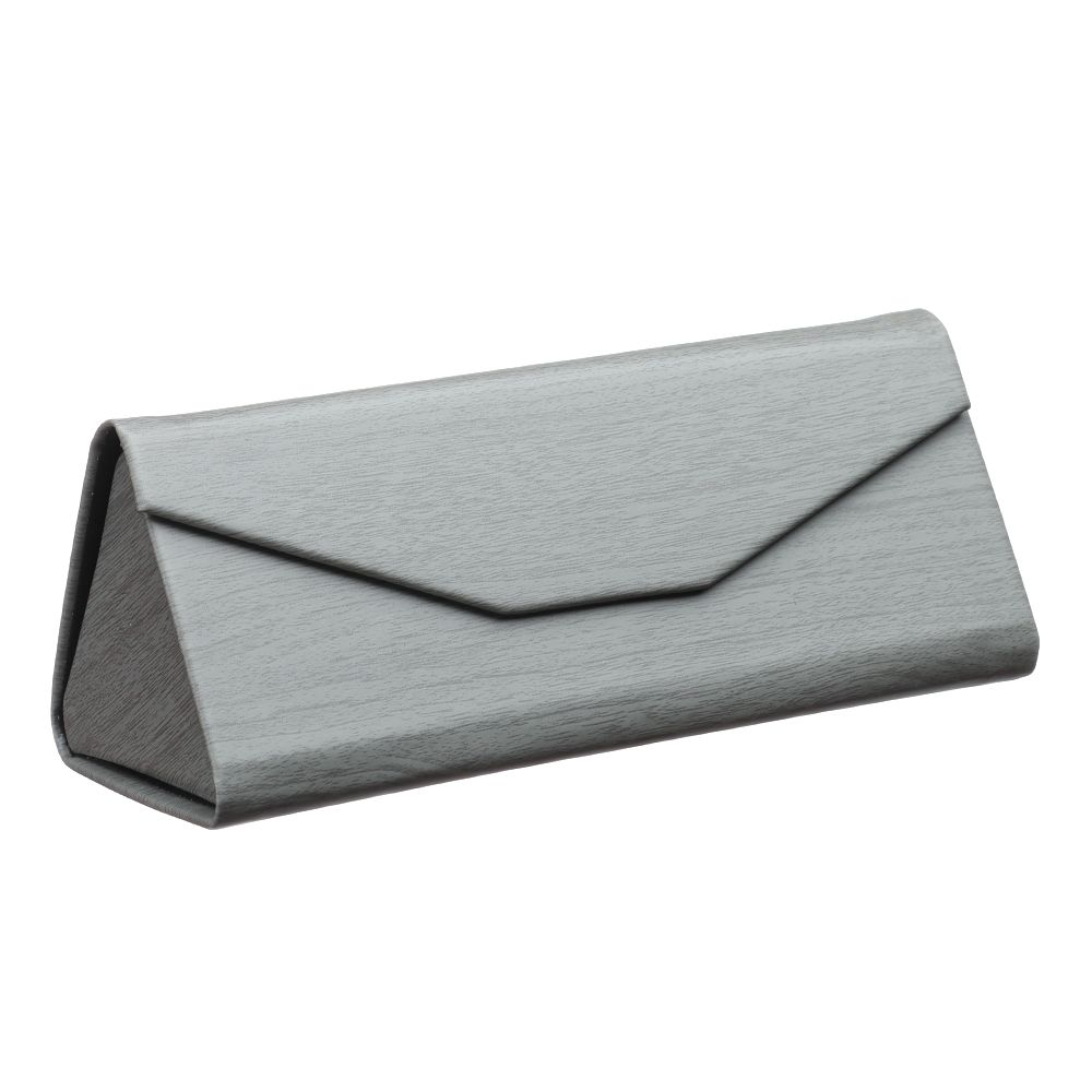 Triangle Leather Glasses Case Black