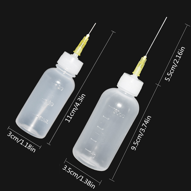 6Pcs Syringe Bottle With 15Pcs Dispensing Needles And 12Pcs Cap (30ml+50ml)