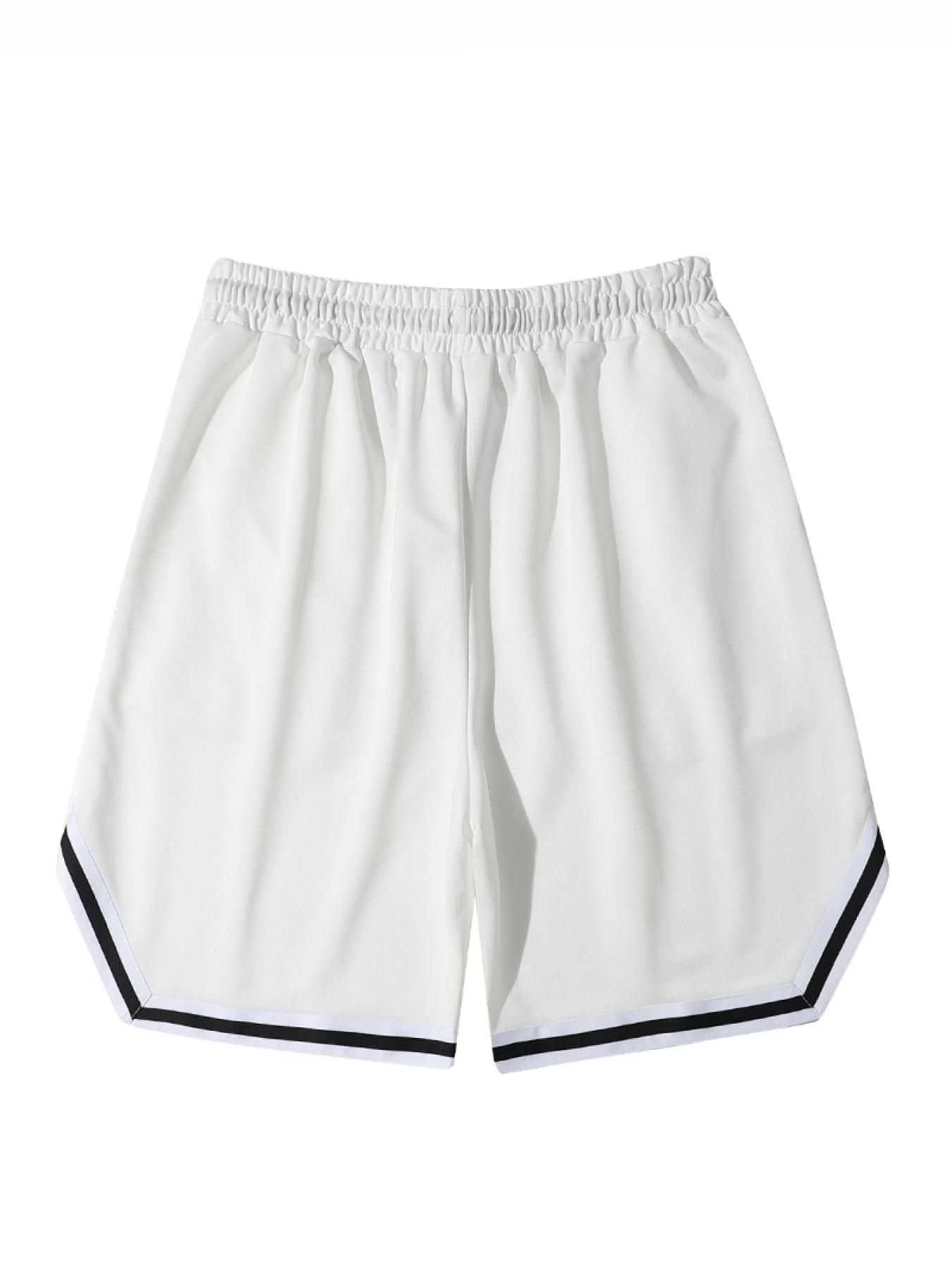 Men's Stripe Comfy Shorts with Elastic Waist for Summer
