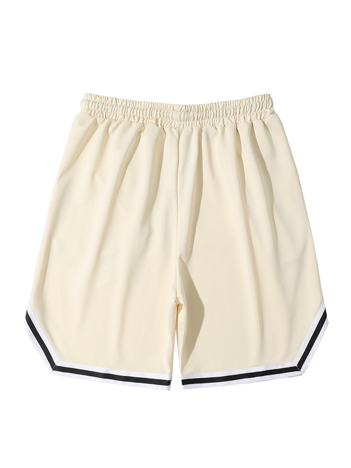 Men's Stripe Comfy Shorts with Elastic Waist for Summer