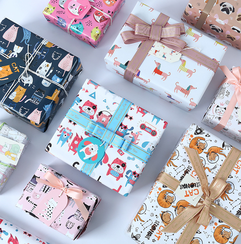 Cute Cartoon Birthday Gift Wrapping Paper Perfect For - Temu