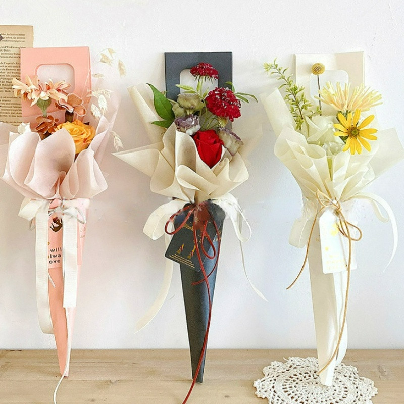  Homoyoyo 10pcs Box Bouquet Gift Bags Single Rose