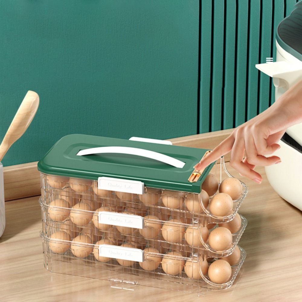Paquete de 8 organizadores de refrigerador, apilables con tapas, soporte  para huevos, contenedores de almacenamiento para refrigerador, contenedor  de
