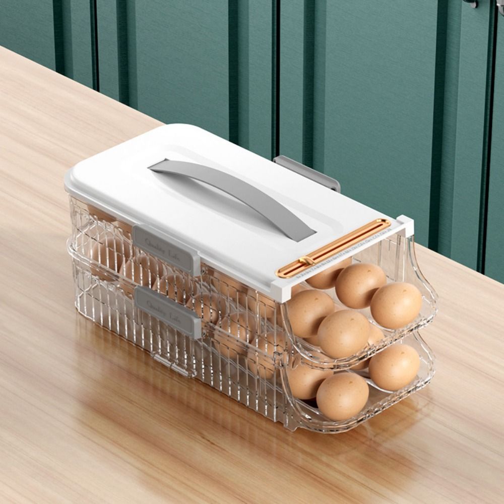 Snap 'N Stack 2-Layer Food Storage Container with Egg Holder Trays