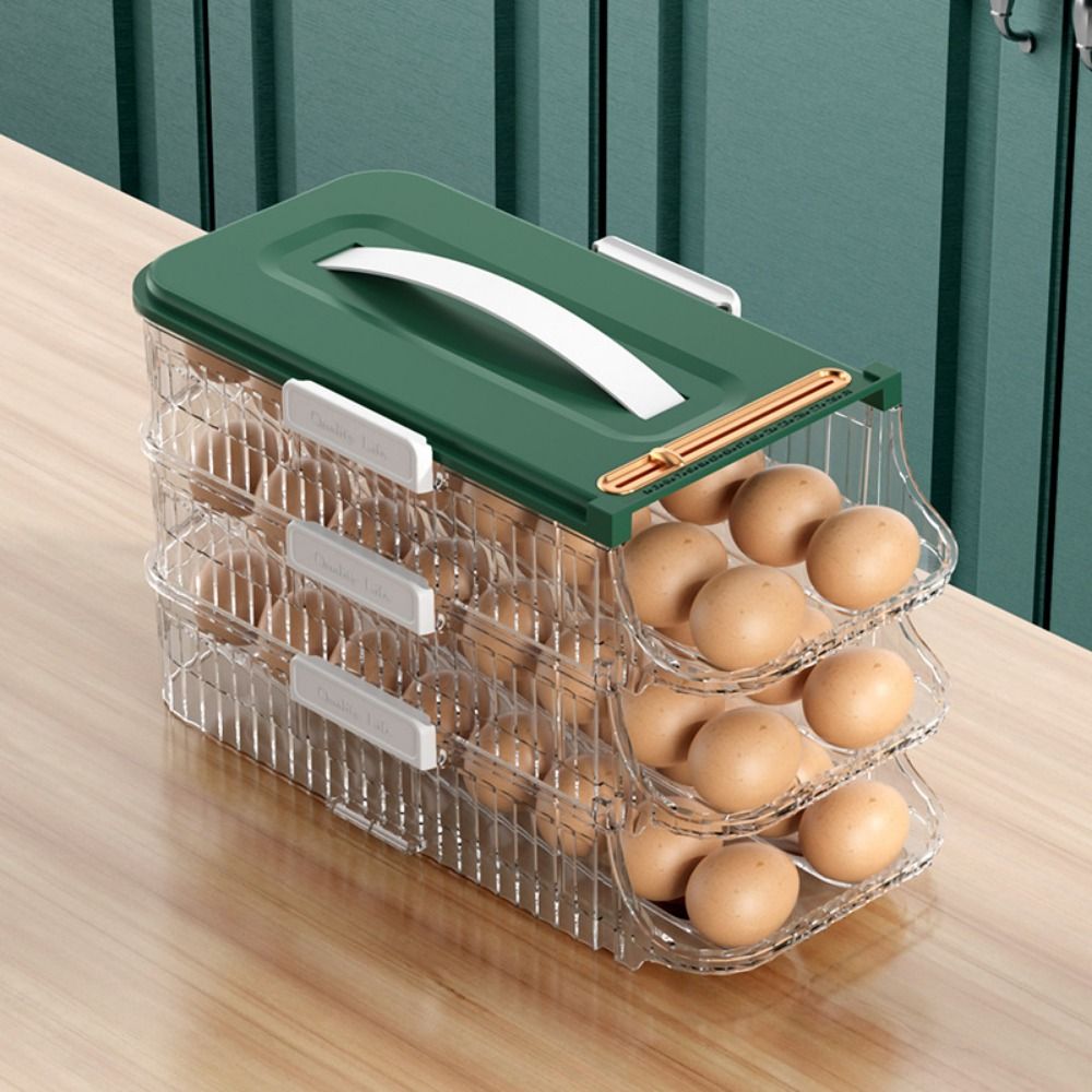 Refrigerator Clear Plastic Drawer Egg Storage Bin Durable - Temu