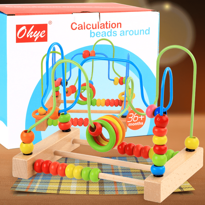 Abaco de madera para niños, juguete educativo para contar con palos de  contar y tarjetas del alfabeto, juguetes de aprendizaje preescolar, regalo  para