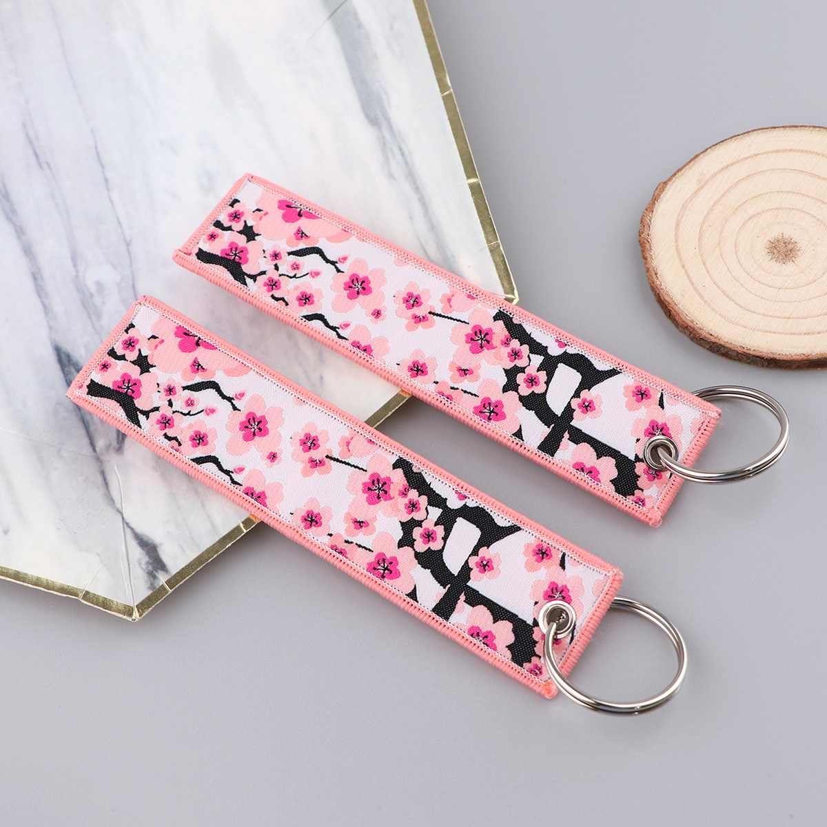 Pink Sakura Cherry Blossom Keytags V2
