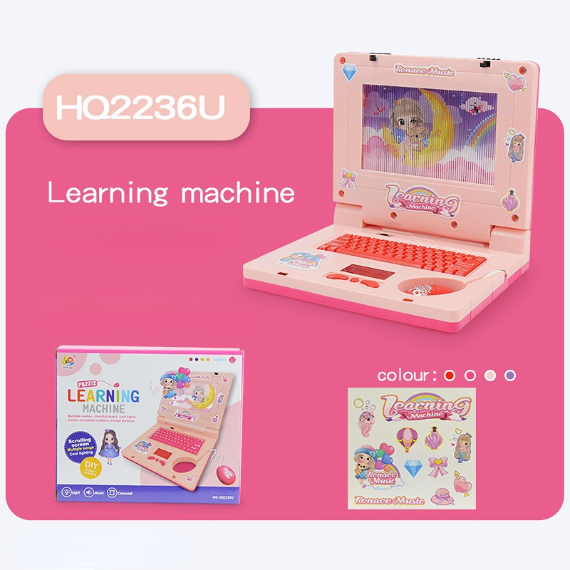 Educazione Precoce Per Bambini Simulazione Di Puzzle Computer Portatile  Macchina Per L'apprendimento Illuminazione Carina Musica Computer Per  Cartoni