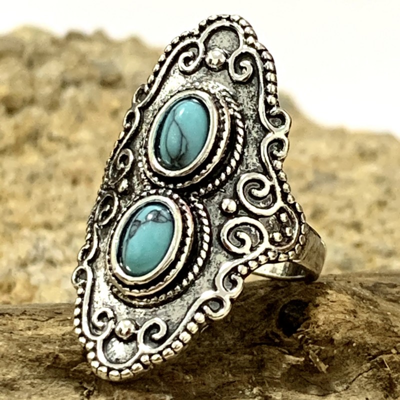 Oversized turquoise deals ring