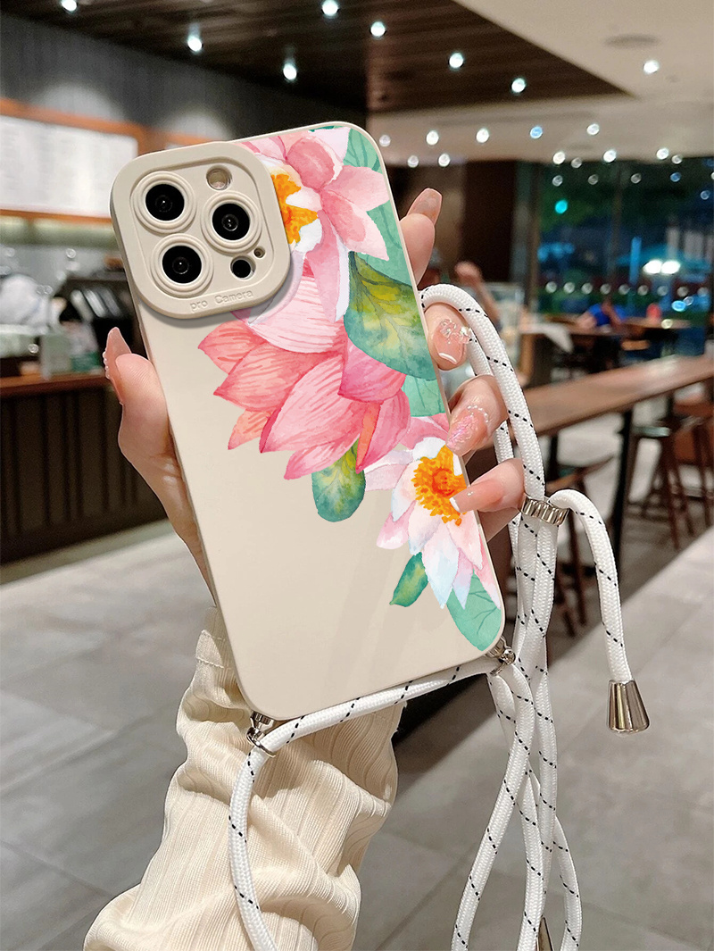 Yellow And White Flower Oil Painting Anti-drop Tpu Cover Case For