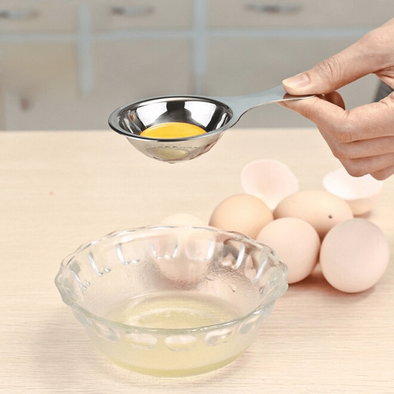 Séparateur d'œufs - Filtre blanc - En acier inoxydable - De qualité  alimentaire - Gadget de cuisine - Outil de cuisine - Extracteur d'œufs
