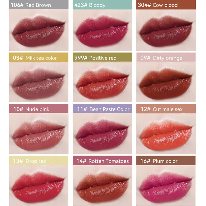 12pcs lipstick long lasting colorful capsule lip gloss matte misted finish lipstick portable mini velvet lipstick set for gift valentines day gifts details 9