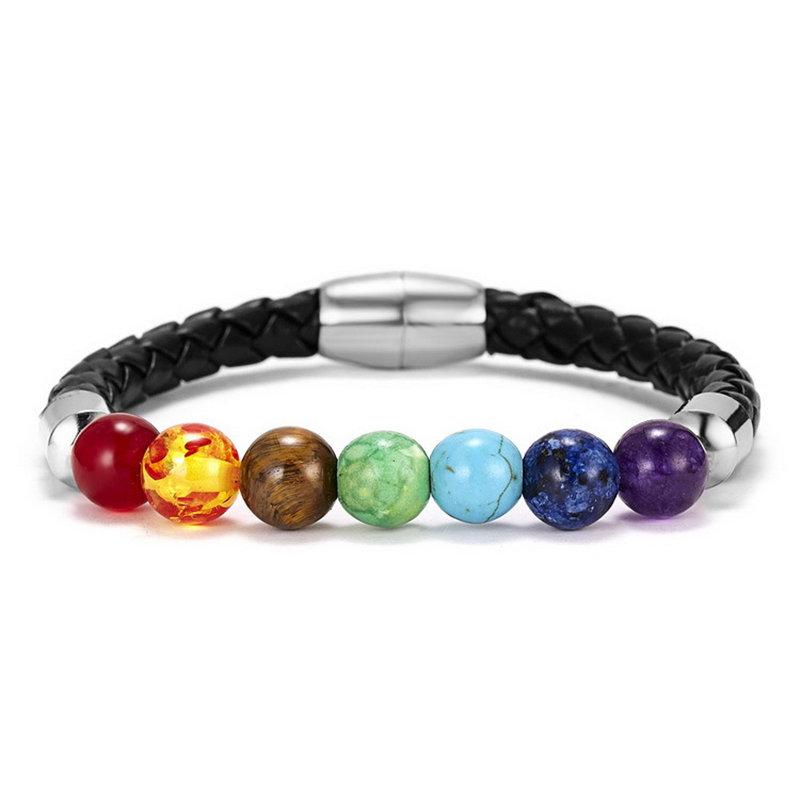 Classic 7 Chakra Beads Bracelet Natural Stone Agates Bracelets Jewelry For  Men Women Balance Yoga Meditation Gift