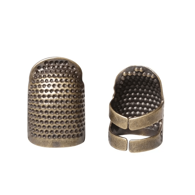 1pc Sewing Thimble Finger Protector Fingertip Thimble Adjustable Metal  Shield Protector For Sewing Embroidery Thimbles For Hand Sewing