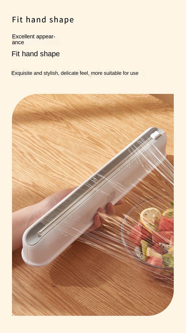 Magnetic Plastic Wrap Dispenser With Slide Cutter, Refillable Tin Aluminum  Foil Dispenser, Wall-mounted Cling Film Cutter, Kitchen Accessories - Temu