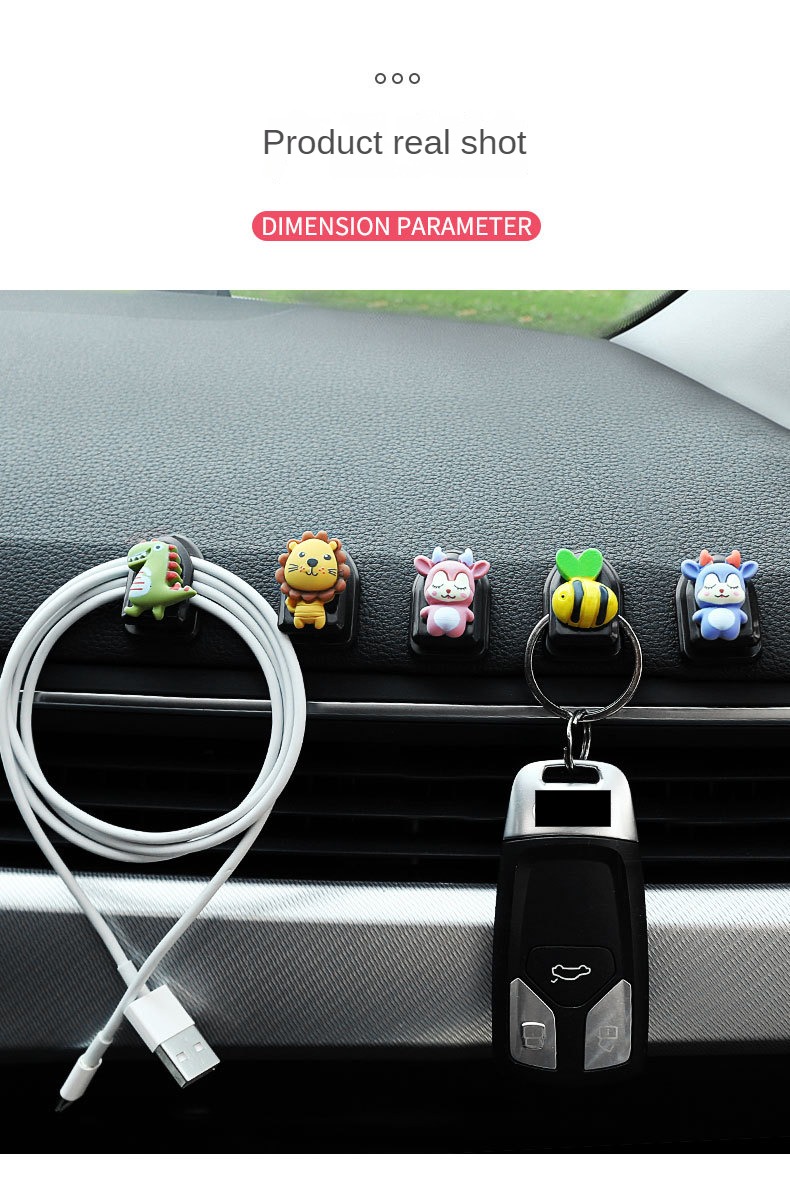 Cute Mini Car Hook Multi-functional Auto Backseat Hangers Creative