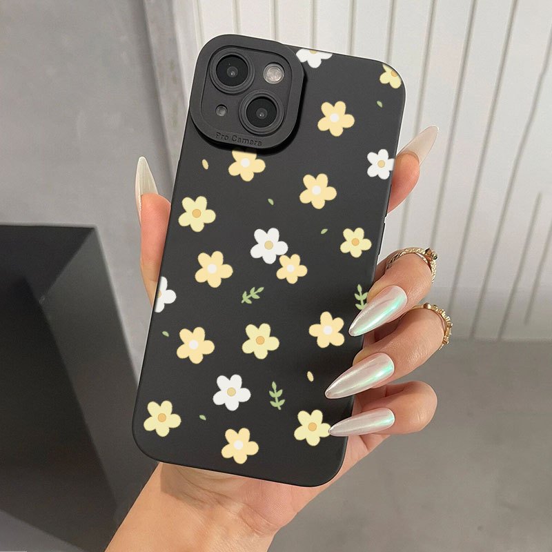 Floret Graphic Pattern Silicon Phone Case Iphone 14 13 12 11 - Temu ...