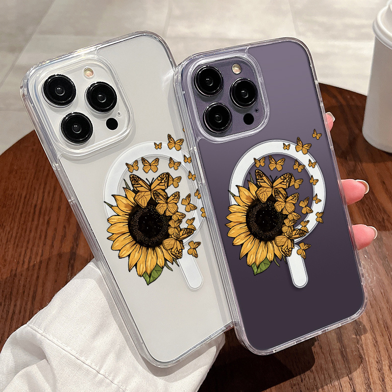 Scooch iPhone 14 Pro Max MagSafe Case with Ultra Strong Magnets - MagCase Sunflower