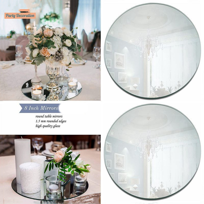 Acrylic Round Table Mirror Trays Weddings Baby Showers Temu