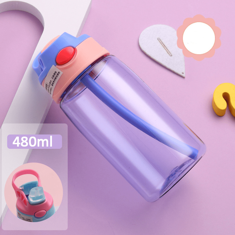 New 480ml water plastic bottle tumbler with straw lid stanley Kids