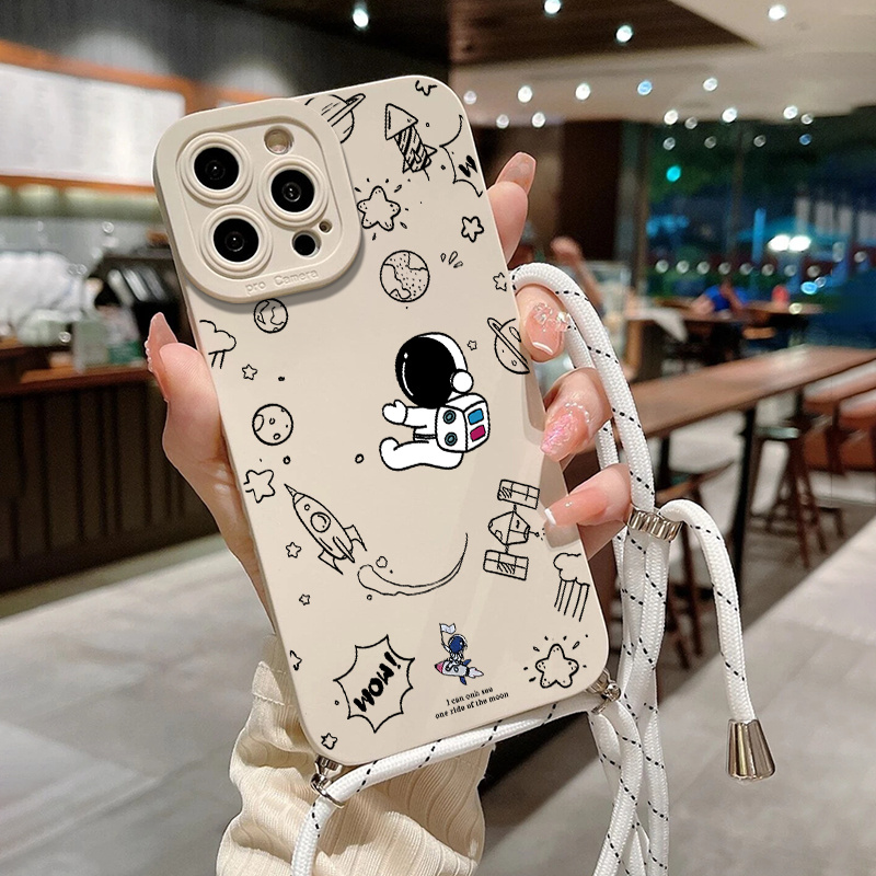 Cute Astronaut Phone Case for iPhone 14 11 12 13 Pro Max Pro