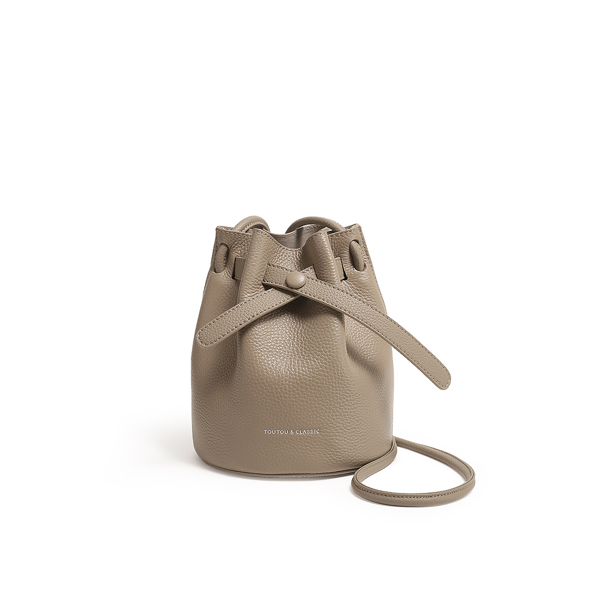 Toutou Classic Style Bucket Bag Fashion Leather Crossbody Bag Mini Drawstring  Purse For Women 5 91inch 5 91inch 7 68inch, Don't Miss These Great Deals
