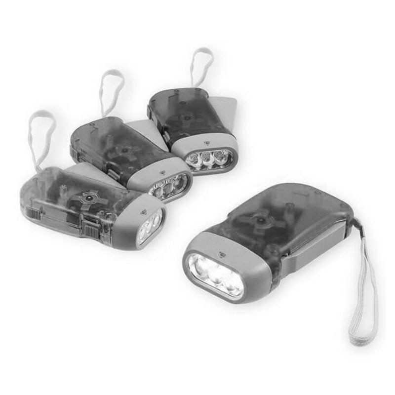 Paquete de 2 linternas con manivela de mano, linterna LED recargable de  emergencia, linterna de supervivencia, mosquetón de rápido presión,  linterna