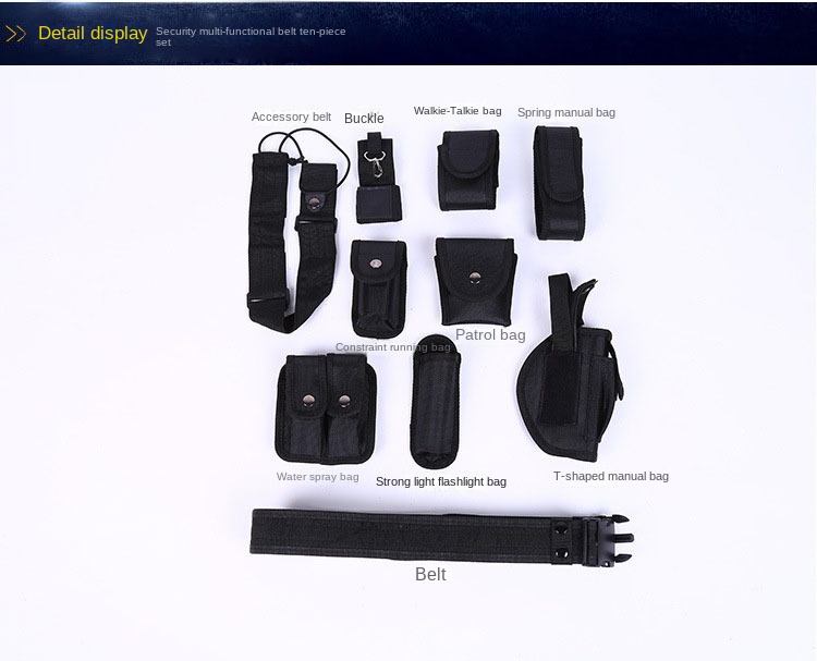 Taktischer Dienstgürtel, Taktischer Taillengürtel-Set Für  Sicherheitspersonal, Verstellbarer Nylon-Militärgürtel Polizeigürtel
