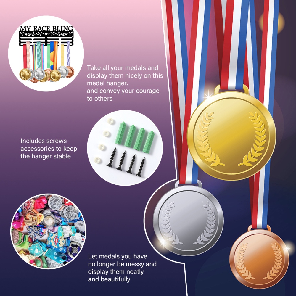 Présentoir De Médailles De Sport En Métal, Étagère De Rangement