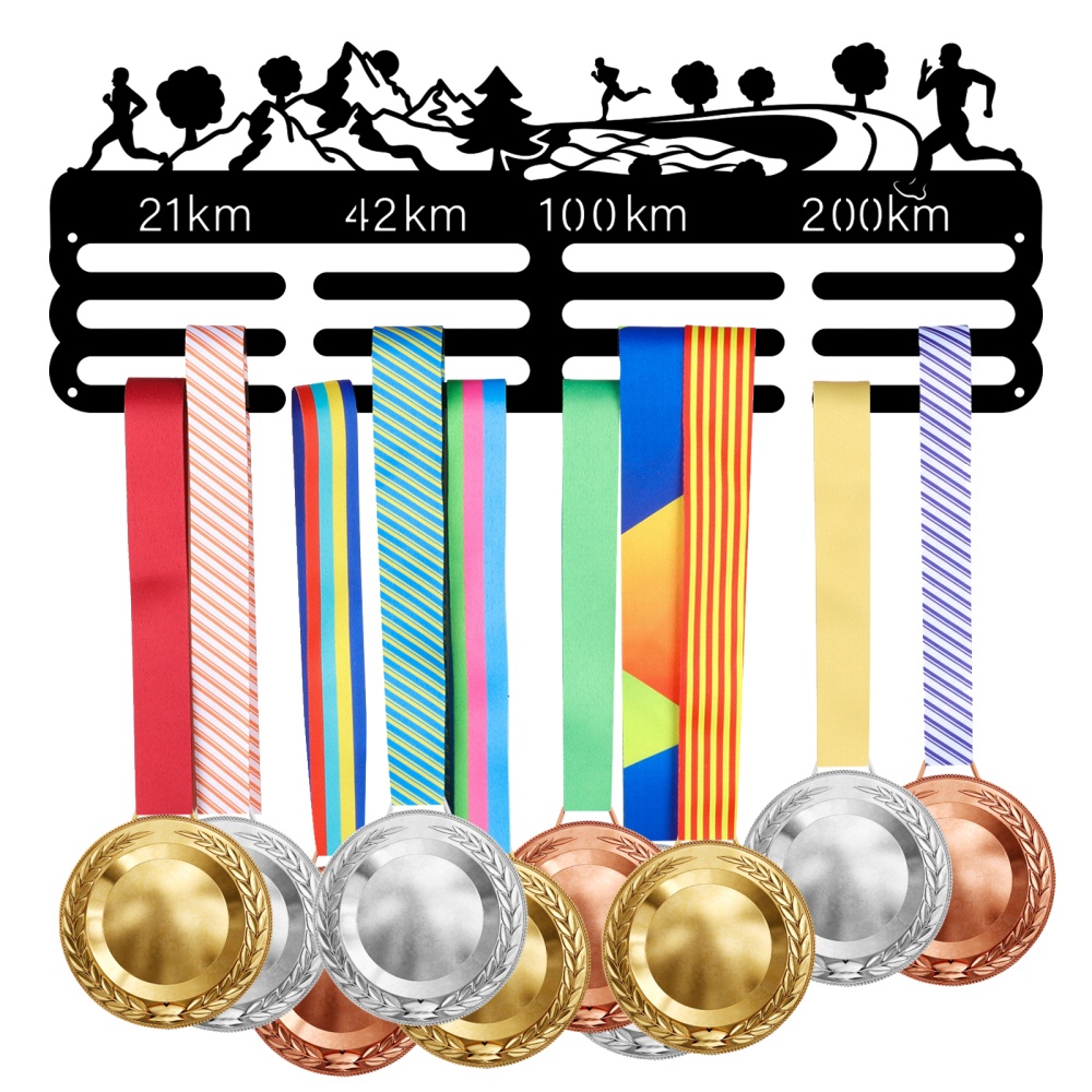 Running Large Hooked on Medals and Bib Hanger - Running