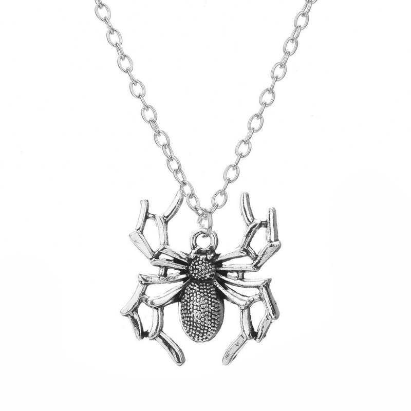 Gothic Spider Pendant Necklace For Men