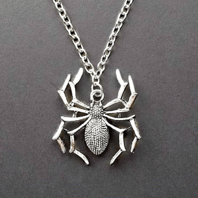 Gothic Spider Pendant Necklace For Men