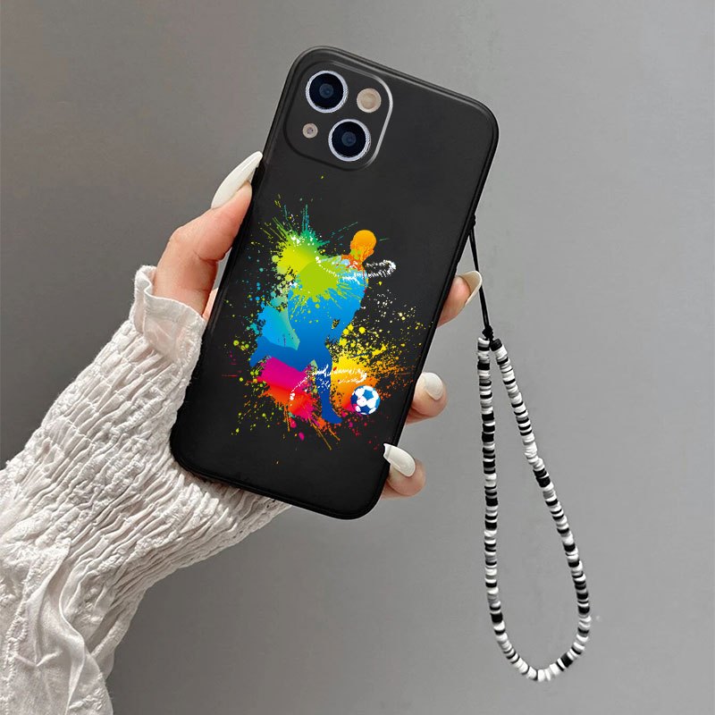 Capa de telefone transparente colorida para iPhone 14 13 12 11 Pro Max XR  XS X