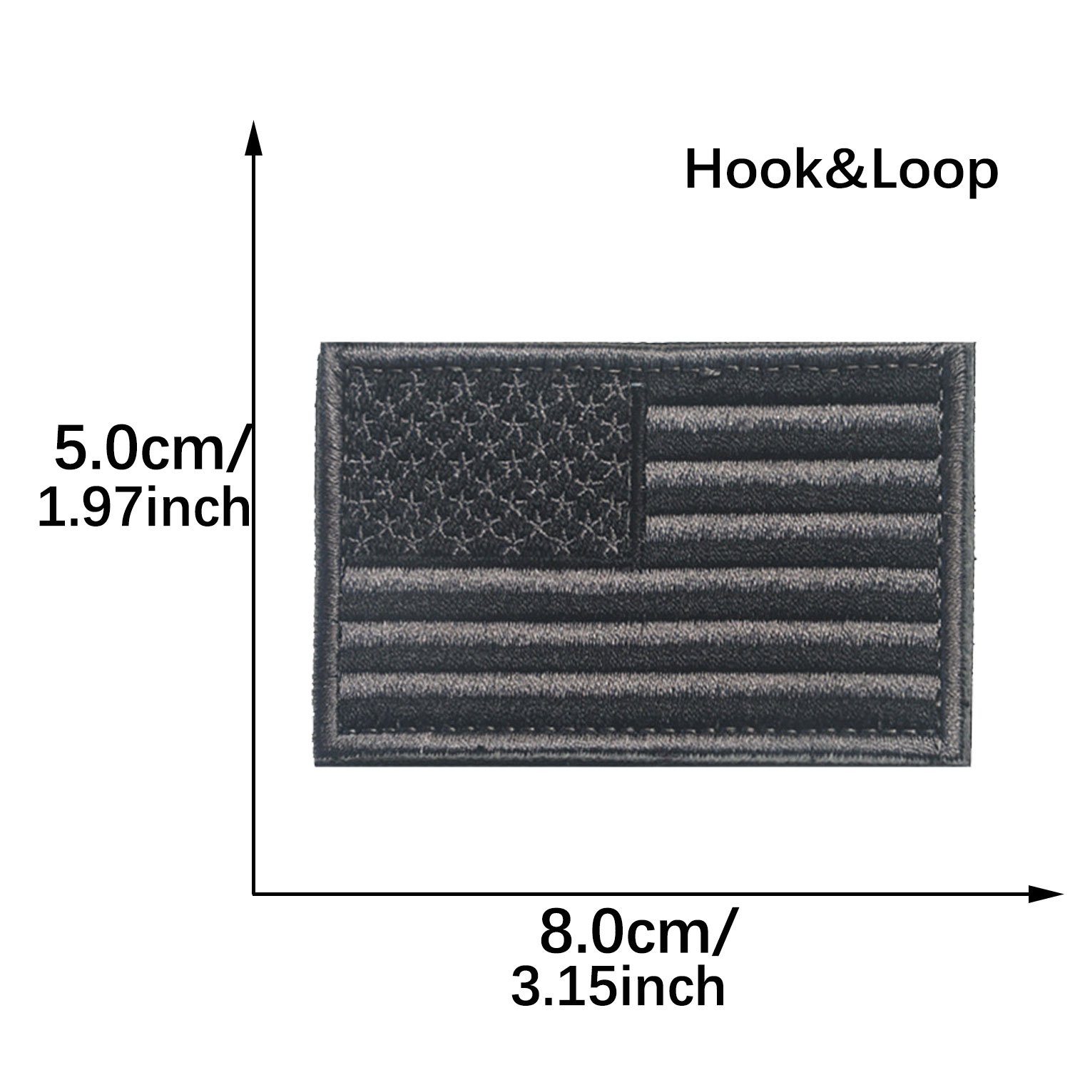 Reverse American Flag Patch Embroidered Tactical USA Applique United States  Military Iron On Sew On Emblem
