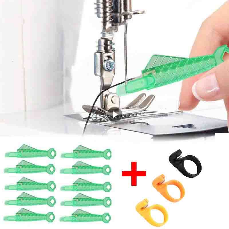 1 Set Of 5pcs Needle Threaders With 1pc Ring Thread Cutter For Diy ...