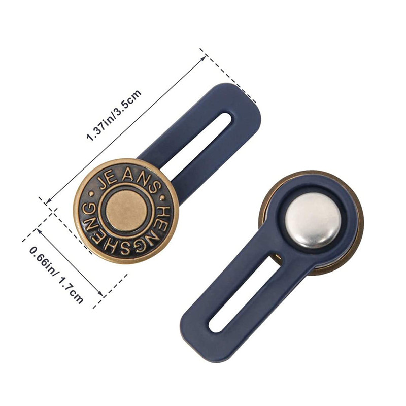 6pcs Pants Waist Extender Metal Button Waist Stretch Size Adjust
