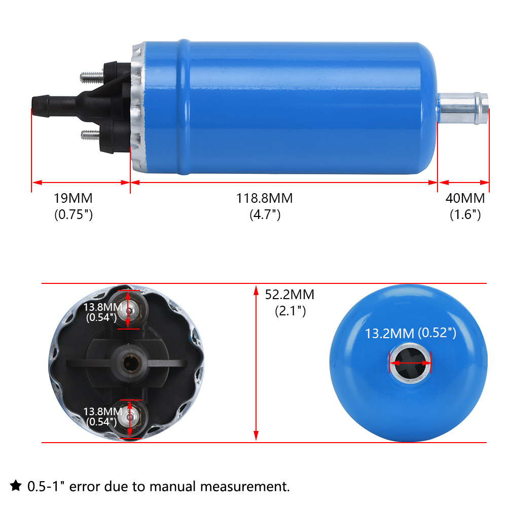 Universal Brand New Blue High Pressure Electric Fuel Pump 0580464038 0580  464 038 For Renault BMW ALFA PEUGEOT Opel