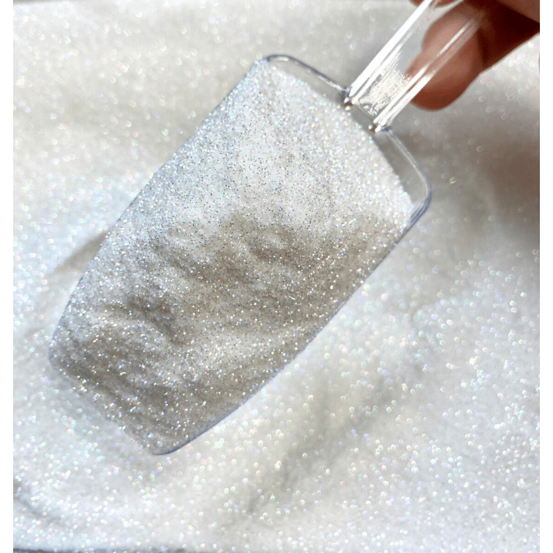 Sparkling White Iridescent Holographic Ultra Fine Glitter - Temu