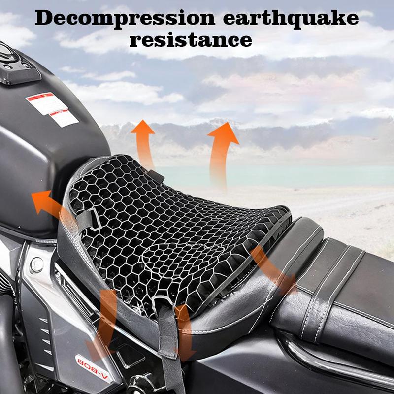 Motorrad-Wabengel-Sitzkissen 3D-Mesh-Gewebe Komfort Autobike  Dekompressionsabdeckung Stoßdämpfende Entlastungskissen - Temu Germany