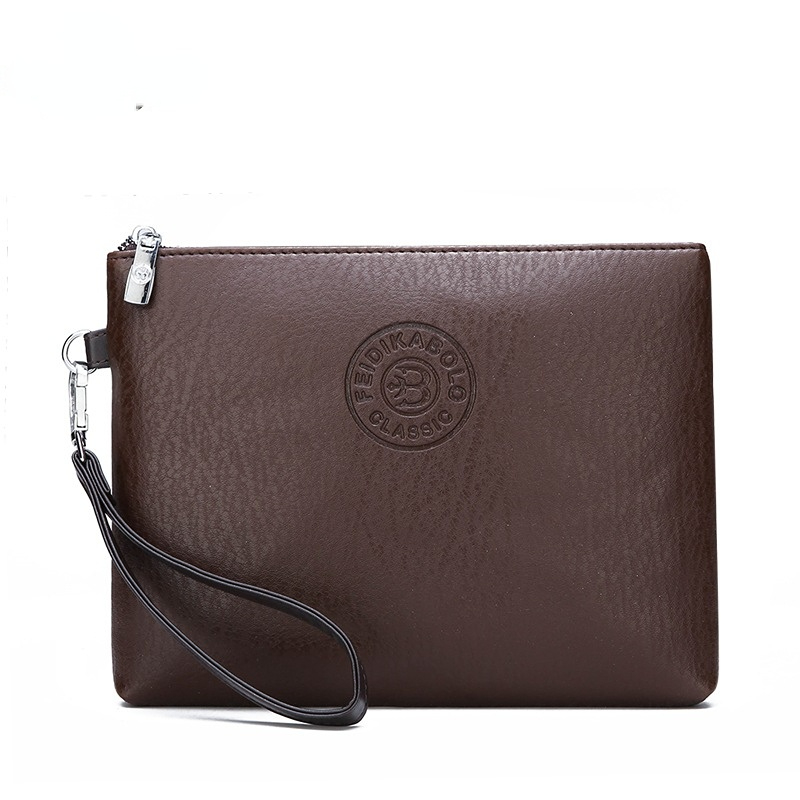 Men's Casual Envelope Clutch Bag Soft Leather Mobile Phone Wallet