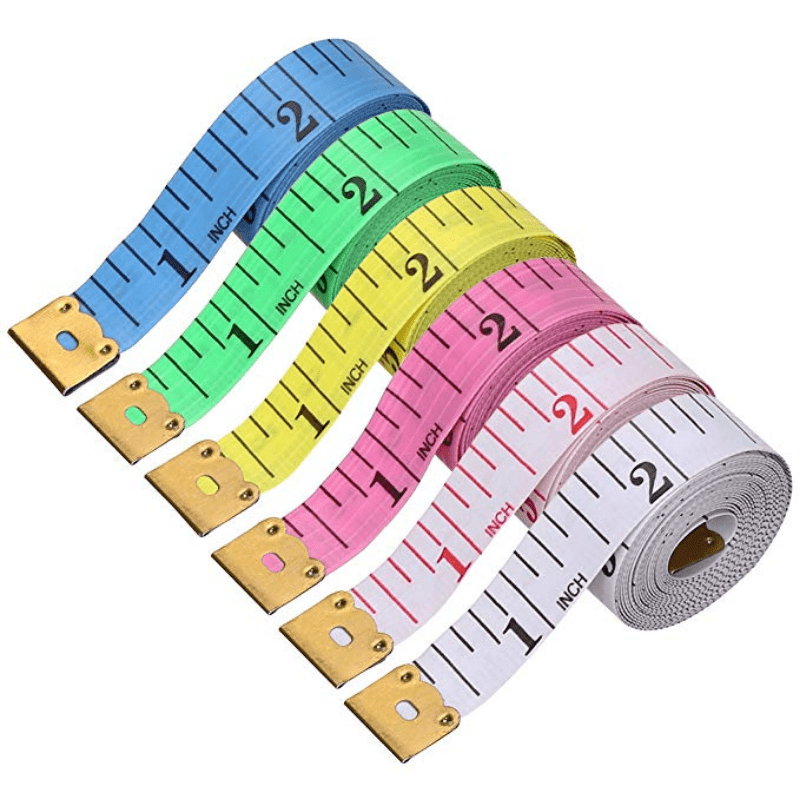SIX (06) TAILORING TAPE MEASURE 150 CM / 60 INCHES, FLEXIBLE MEASURING TAPE, INCHI TAPE, TAILOR SEWING CLOTH RULER, METRIC TAPE